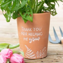 Tree of Life Terracotta Plant Pot - brown - thumbnail 2