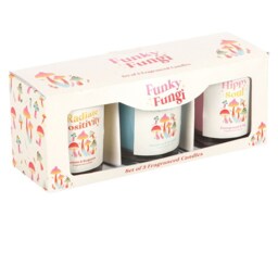 Funky Fungi Votive Candle Set Fresh Scents For Good Vibes - White - thumbnail 2