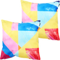 icon Outdoor Abstract Print Waterproof Cushion, Set of 2 - Blue - image 1