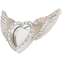 Mosaic Heart Wall Hanging Mirror - Silver - thumbnail 2