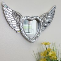 Mosaic Heart Wall Hanging Mirror - Silver - thumbnail 1