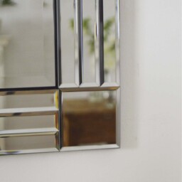 RydalMirrorOutlet Triple Bevel Edge Square Cornered Mirror 120 x 40cm - All glass - thumbnail 2