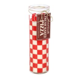 Fresh Baked Pizza Scented Tube Candle Fun Foodie Gift Decor - Red - thumbnail 3