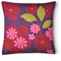 Modern Applique Cushion - Aubergine