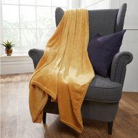 Super Soft Fleece Blanket - Yellow / Medium - 150 x 200cm / Machine Wash at 30 degrees / 200cm - image 1