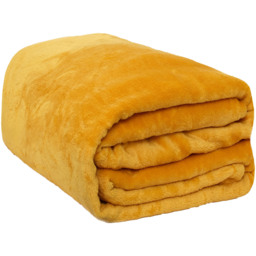 Super Soft Fleece Blanket - Yellow / Medium - 150 x 200cm / Machine Wash at 30 degrees / 200cm - thumbnail 2