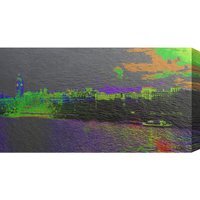 London Landscape with a Difference Graphic Art on Canvas - Black / 46cm