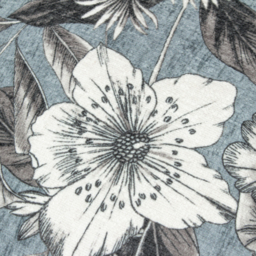 Harlington Botany Floral Piped Cushion - Petrol / Feather - thumbnail 5