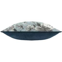 Harlington Botany Floral Piped Cushion - Petrol / Feather - thumbnail 4