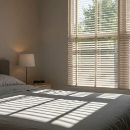 PVC White Wood Effect Venetian Blind - White / 45cm - thumbnail 5