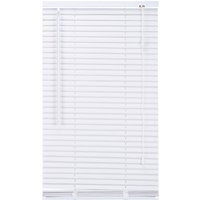 PVC White Wood Effect Venetian Blind - White / 45cm - thumbnail 1