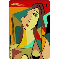 Abstract Portrait Designer Rug - Pink / 150cm - thumbnail 1