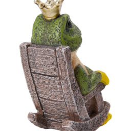 Tabletop Ornament Frog Prince Resin Figurine - Green - thumbnail 3