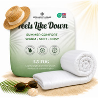 1.5 Tog Lightweight Duvet Cool Summer Microfibre Quilt - White / Superking - image 1