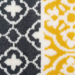 Floral Patchwork Living Room Rug - Ochre / 240 x 60cm - thumbnail 2