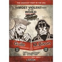 Street Fighter Limited Edition A3 Art Print Guile vs M.Bison - Multi - image 1