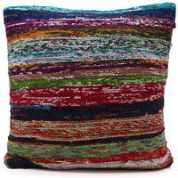 Aqua Blues Rag Rug Cushion Covers Calm Stylish Home Decor - Multi - image 1