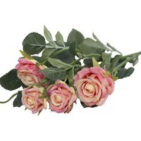Artificial Camelot Garden Rose Spray - 70cm - peach