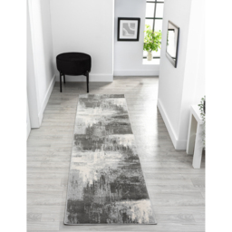 Obsidian Modern Low Pile Area Rug - Craft Abstract Design Grey Rug - Grey / 230cm - thumbnail 2