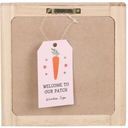 Welcome to Our Patch Carrot Wooden Frame Sign - Neutral - thumbnail 4