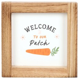 Welcome to Our Patch Carrot Wooden Frame Sign - Neutral - thumbnail 2