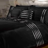 Crystal Cushion Cover Filled Boudoir - Black