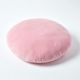 Velvet Round Cushion - Pink - thumbnail 3