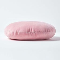 Velvet Round Cushion - Pink - thumbnail 4
