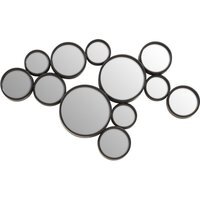 Matera Gold Square Wall Mirror - Black