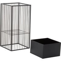 Alden Black Floor Standing Planter - Black