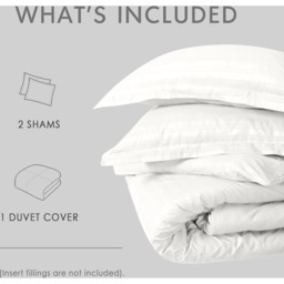 Satin Stripe Duvet Covers - White / Double - thumbnail 5