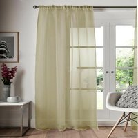 Voile Panel Curtain Slot Top - Cream / 108in - image 1