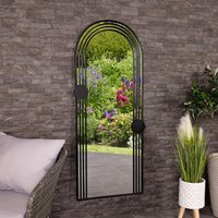 Charles Bentley Warsaw Arch Wall Mirror Metal Black - Black