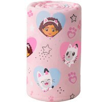 Gabbys Dollhouse Hearts and Stars Throw - Pink