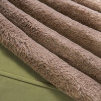OHS Jumbo Faux Fur Ribbed Throw - Mink