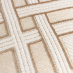 Henley Velvet Jacquard Cushion - Warm Taupe - thumbnail 4