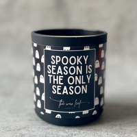 Spooky Season Wooden Wick Autumn Candle - Black / Autumn Leaves - image 1