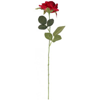 Artificial Silk Red Rose Stem 42cm - Red