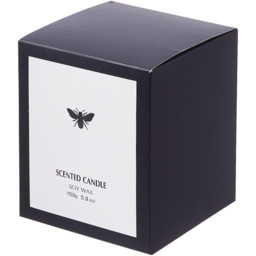 Soy Wax Scented Candle with Glass Cloche - White / Lime Basil and Citrus - thumbnail 2