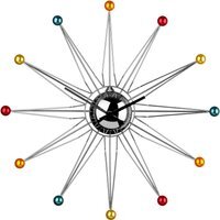 Zizzi 50cm Dia Multicoloured Balls Wall Clock - Multicolour