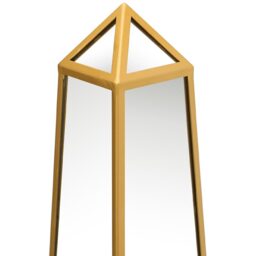 The Obelisk Gold Metal Edged Mirrored Garden Ornament - Gold / 30cm - thumbnail 4