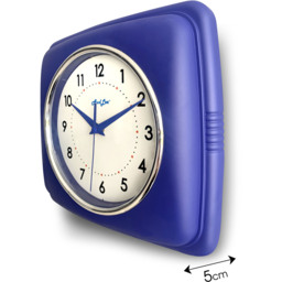 Retro Indoor Wall Clock - Blue - thumbnail 3