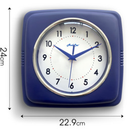 Retro Indoor Wall Clock - Blue - thumbnail 2