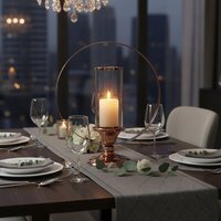 Kensington Townhouse Large Metal Candle Holder - Brown