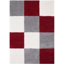 Myshaggy Collection Geometric Design Rug - Red / 120x170cm - thumbnail 5