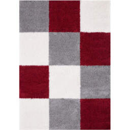 Myshaggy Collection Geometric Design Rug - Red / 120x170cm - thumbnail 2