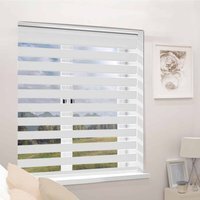 Day Night Zebra Duo Roller Blind - Off-White / 165cm / 180cm Width x 165cm Drop / 170cm - thumbnail 1