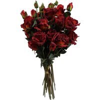 6 x 60cm Red Rose Artificial Flower Spray Bundles - Red