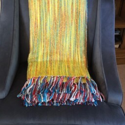 Luxury Large Recycled Throw With Trim Micro Striped Design - Lime/Multi - thumbnail 3