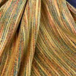 Luxury Large Recycled Throw With Trim Micro Striped Design - Lime/Multi - thumbnail 4